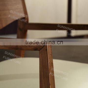 Factory Price Popular Wood and pu Chair With Table and Chair for Set photo-6