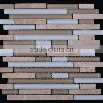 Popular kitchen wall backsplash glass mosaic tile, stone mosaic tile