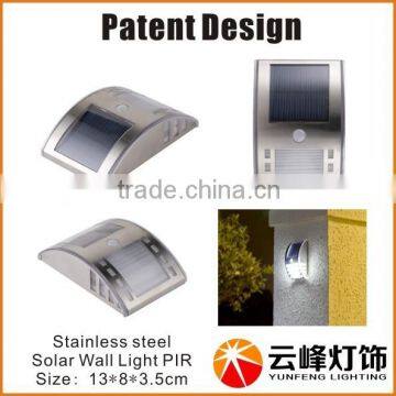 2015 new patent design US drop shipping stainless steel LED solar motion sensor led outdoor light