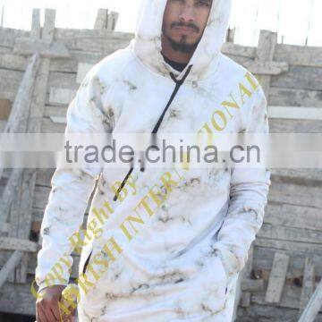 Newest unisex elongated hoodies, all over printed hoodies