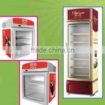 commercial glass door small table top freezer
