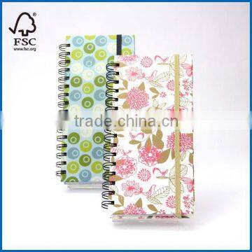 Hardcover Spiral Journal Notebook with Elastic Closure