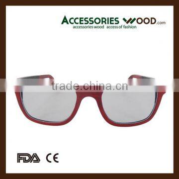 Popular colored maple wood optics frame new model wooden arm eyewear