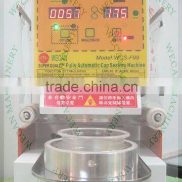 WCS-F99-AAA 110V / 220V White Fully Automatic CE Approval Bubble Tea Cup Sealing Machine photo-2
