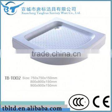 Factory made directly TB-T002 corner cheap deep fiberglass acrylic cheap wood tray