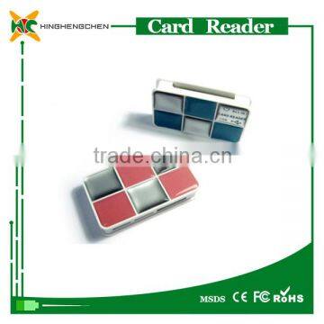 Make up Box Shape Usb 2.0 All in One Card Reader Driver Different Color Form Pen Drive Card Reader photo-3