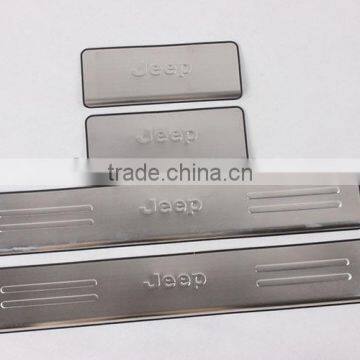 Door Sill Scuff Plate Trim ABS Chrome 4 Pcs For Grand Cherokee 2014 Accessories