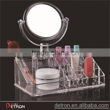 Acrylic cosmetic storage mirror nail shelf