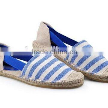 The Shoes Lady 2016 New Design Sandal Women Shoes Summer Sandals Striped Canvas Sandals photo-2