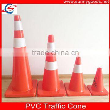 colored orange base 900mm safety flat traffic cone