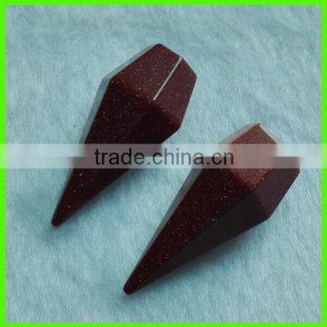 Fancy cut gold sand gemstone findings/accessories/components pendulum for jewelry setting