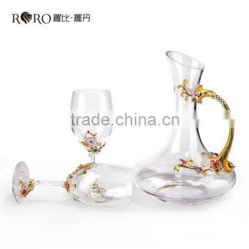 RORO enamel crystal glass /wine glass set/wine decanter /wine glasses glassware