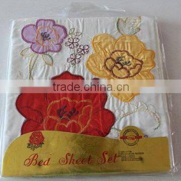 Embroidery bedding sheet with hotel linen for Africa