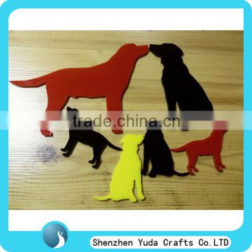 customized laser cutting acrylic dog shape toy for kids clothes decoration cheap high quality wholesale