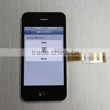 dual sim slot adapter with black case for iphone