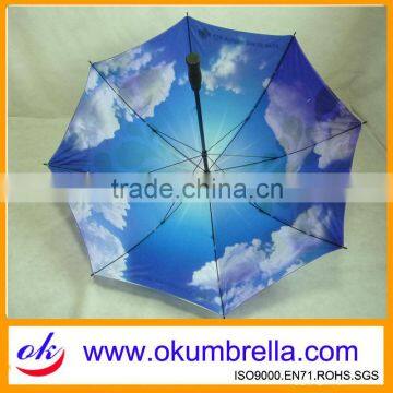 pictures printing Golf Umbrella with sky inside