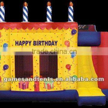 birthday cake jumping castle, inflatable house A3054