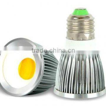 6W E27 COB led spotlight bulb Replacement 60W Incandescent Lamp,aluminum house with white reflector cup,cool white