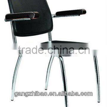 Cheap PVC chair cromed frame metal chair hotsale conference chair