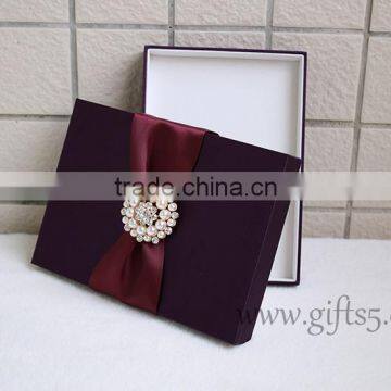 Gracefull Handmade Purple Wedding Invitation Gift Boxes photo-2
