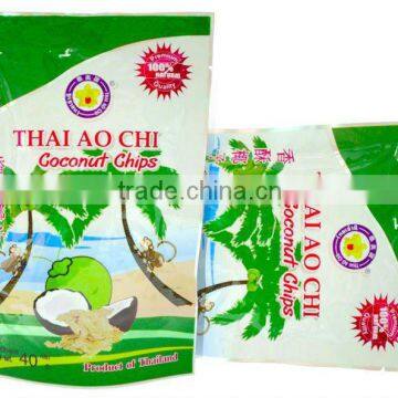 Toasted delicious Coconut Chips 40 gm from Thailand by Thai Ao Chi Fruits