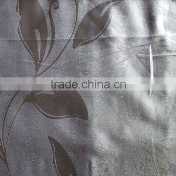 Leaf Jacquard Blackout Fleece for model of living room curtain