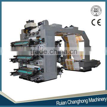 6 color Polyethylene Plastic Bag Flexo Printing Machine