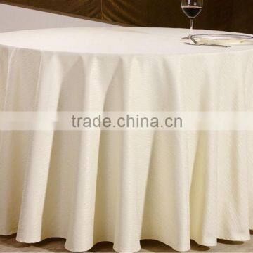 Round white colour 108" polyester high quality fancy tablecoths