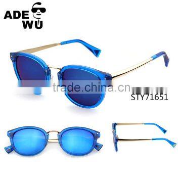 ADE WU Newest Vintage Brand Design Sunglasses Women Single Nose Bridge Sunglasses Metal Temple Hot Selling Sun Glasses