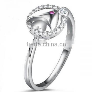 Wholesale Korean Edition Fish Design 925 Sterling Silver Rings photo-2