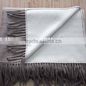 Two Sided Pure Cashmee knitting bed throws blankets