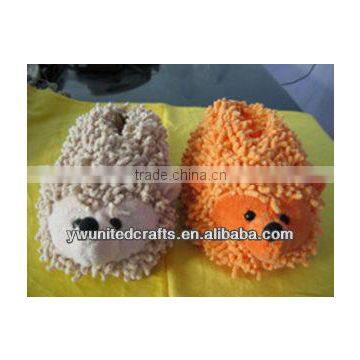 New Production Lovely Animal Cotton Warn Indoor Hedgehog Plush Slipper