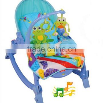 baby bouncer, rocker chair, newborn-to-toddler portable rocker, green frog design rocker chair