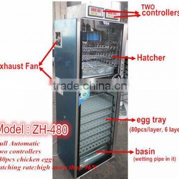 2013 transparent door chicken egg incubator 480 eggs /quail egg incubator