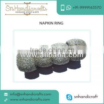 Durable Quality Hand beaded flower napkin ring for Office use