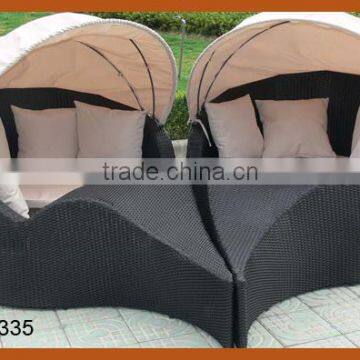 Love Seat Rattan Daybed With Canopy