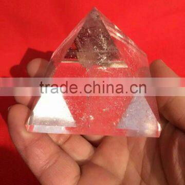 Hot wholesale clear crystal pyramids for healing