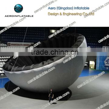 Inflatable spherical movie screen