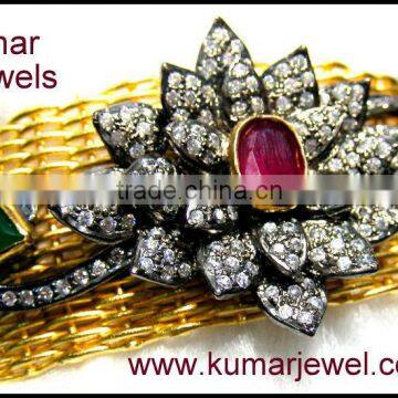 Golden broach cuff