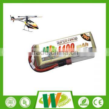 High discharge helicopter lipolymer battery pack 70C-140C 4400mAh 22.2V lipo battery for rc