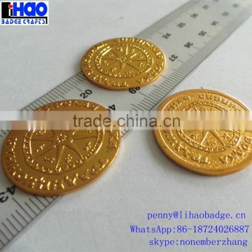 Professional Custom made metal fake shinny gold coin