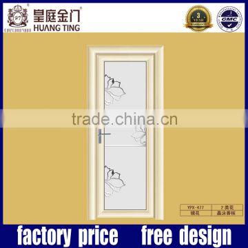 China Cheap Bedroom Aluminium Door Glass Single Door