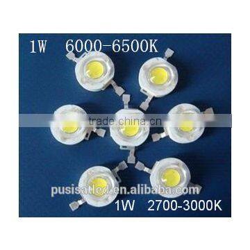 Epistar 1W LED Bulbs High power 1W LED Lamp beads Pure White/Warm White 120-140LM led chip