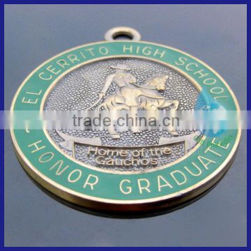 2014 zinc alloy education medallion/new product high school decorative medallion