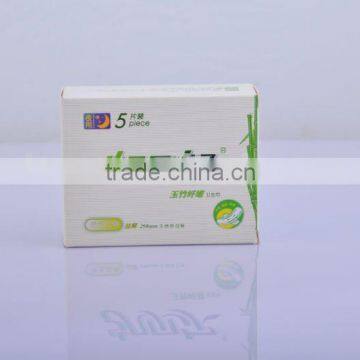 Natural and Biodegradable Corn and Bamboo Fiber Sanitary Napkins