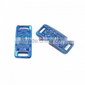 Custom Logo Tag Metal Blank Shoelace Charm