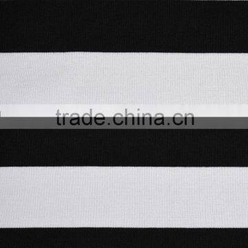 Yarn Dyed Viscose Polyester Spandex Stripe Knitted High Quality Ponte Roma Fabric Polyester Fabric