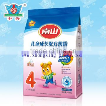 Custom printed side gusset milk powder packaging bag for baby food