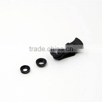 Universal Clip 3 in 1 Lens Phone for Iphone Lens Wide Angle Lens Marco Lens Fisheye Lens