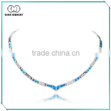 Fashion semi precious occasion silver necklace 925